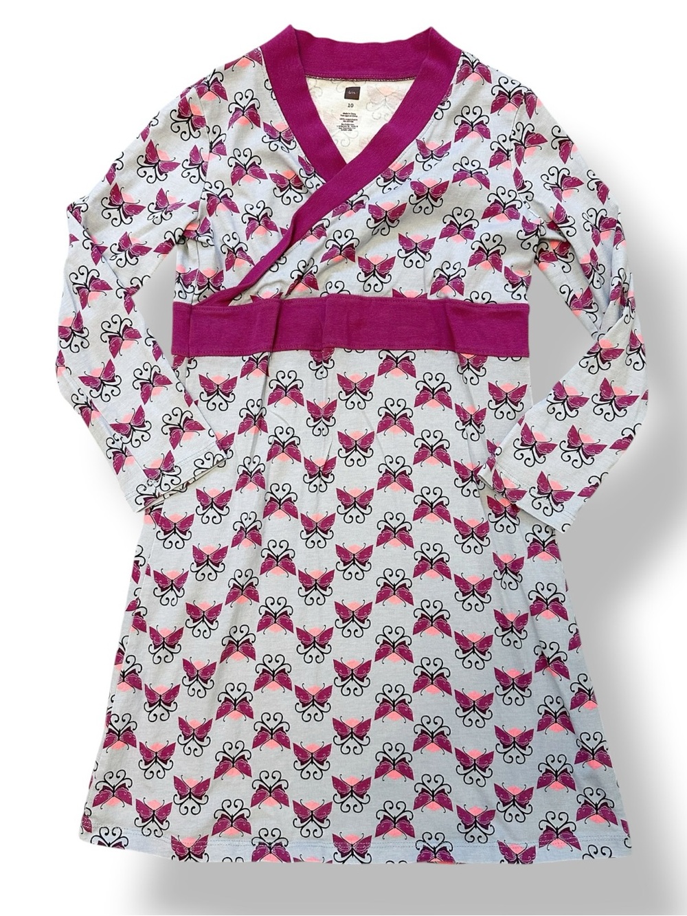 Tea Collection | Long Sleeve A Line Wrap Dress (10) 🦋